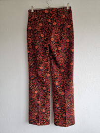 Geisha pantalon. Maat 36/38, Zwart/print.