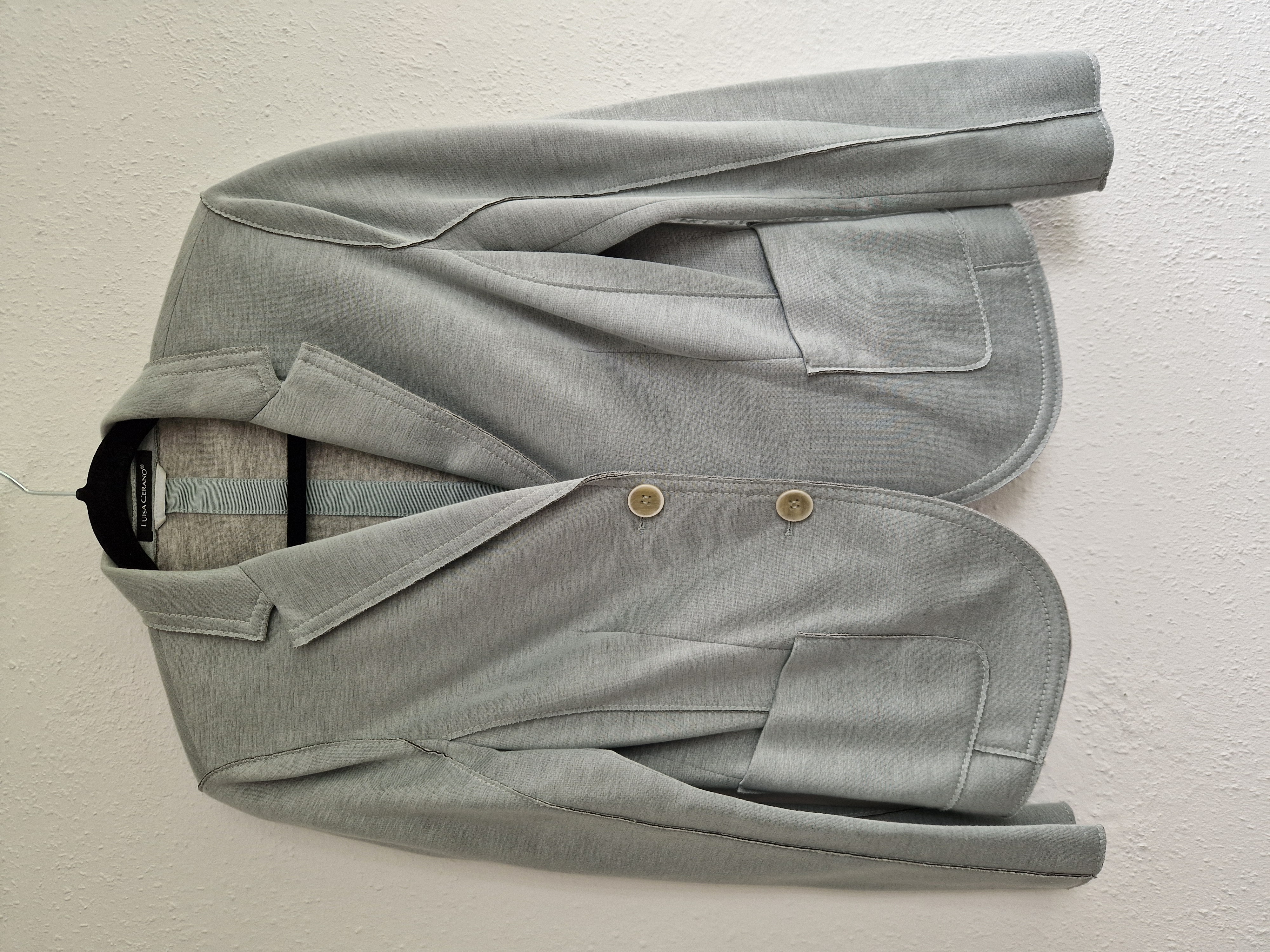 Luisa Cerano blazer. Mt. 40. Grijs/blauw