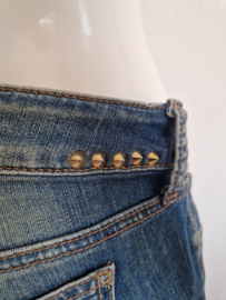Fornarina cropped jeans. Maat 38, Blauw/ripped