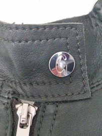 Ginger jasje. Maat 38/40. Donkergroen/leer.