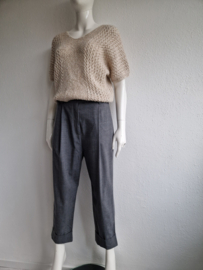 Cos cropped bandplooi pantalon. Maat 38, Grijs/wol.