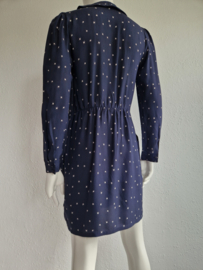 Sessun jurk Esther. Maat M. Donkerblauw/zijde.