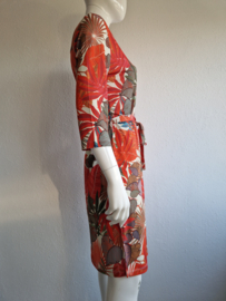 Enjoy zomerjurk. Maat M. Bladerenprint.