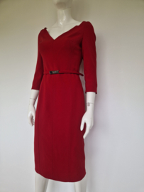 Karen Millen Forever Bar Belt Dress. Maat 36, Rood