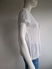 Summum Woman shirt. Maat M. Off white/print.