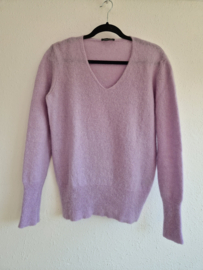 Anne Claire lila trui. Maat 40. Mohair & alpaca mix