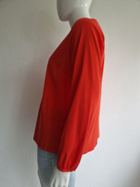 Comma blouse top. Maat 42, Oranje/rood.