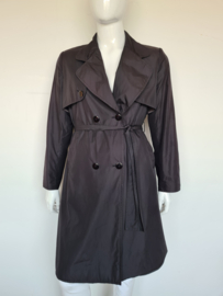 Marina Burkhardt trenchcoat.Mt. 40, Zwart.