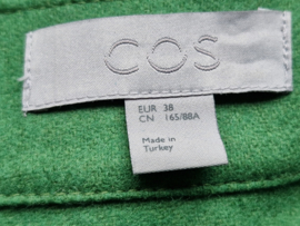 COS vest. Maat 38, Grasgroen/wol.