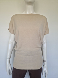 Studio Anneloes mouwloze gebreide top. Maat S. Beige