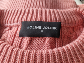 Joline Jolink kabeltrui Soso | Maat S | Roze | Merino wol |