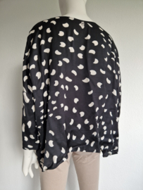 Manila Grace top. Maat 38/40, Zwart/off white