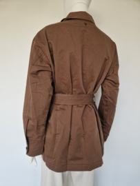 Vanilia Flat Utility Field Jacket. Maat 38. Bruin.