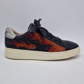 Lola Cruz sneakers. Maat 39, Zwart/leer.