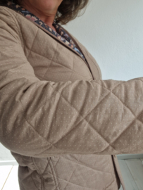 Noa Noa reversible jas – maat S – beige / bloemenprint – quilted