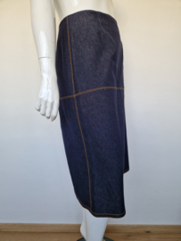Natan denim designer rok. Maat 44, Donkerblauw.