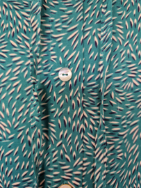 Esqualo ruffles rok. Mt. 40, Groen/print.