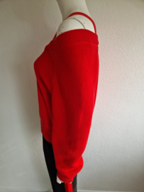 Riani pullover met V-hals. Maat 38, Rood.