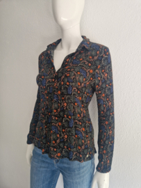 Zusss blouse top. Maat M. Zwart/print.