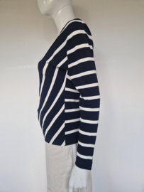 Marc Cain top in zwart met witte strepen| N3 |