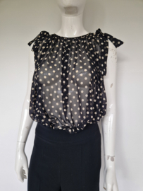 Elisabetta Franchi bodysuit. IT. maat 46, Zwart/polkadots
