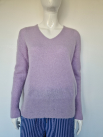 Anne Claire lila trui. Maat 40. Mohair & alpaca mix
