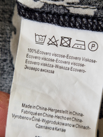 Yest tuniek/blouse Ann. Maat 44, Crème/zwart.