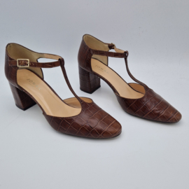 Jonak Paris pumps. Maat 40, Crocoprint/bruin.