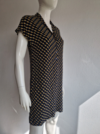 Nice Things zomerjurk. Maat 38, Donkerblauw/print.