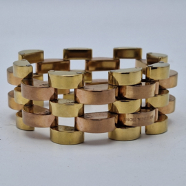 Michael Kors schakelarmband.Stainless steel. Rosé/goud.