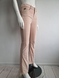 Lois high rise flared rib pants. Maat 27/32, Zachtroze.