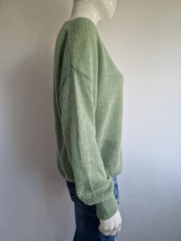 Summum vest. Maat L. Zachtgroen/alpaca.