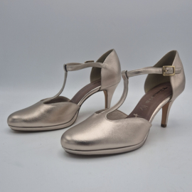 Tamaris pumps met enkelbandje. Maat 40,Zilver.