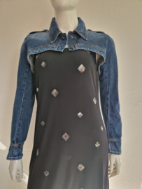 Sportmax Code denim mouwtje. Maat 42/44. Blauw.