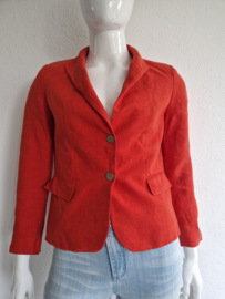 Purdey blazer. Maat 42. Rood/linnen.
