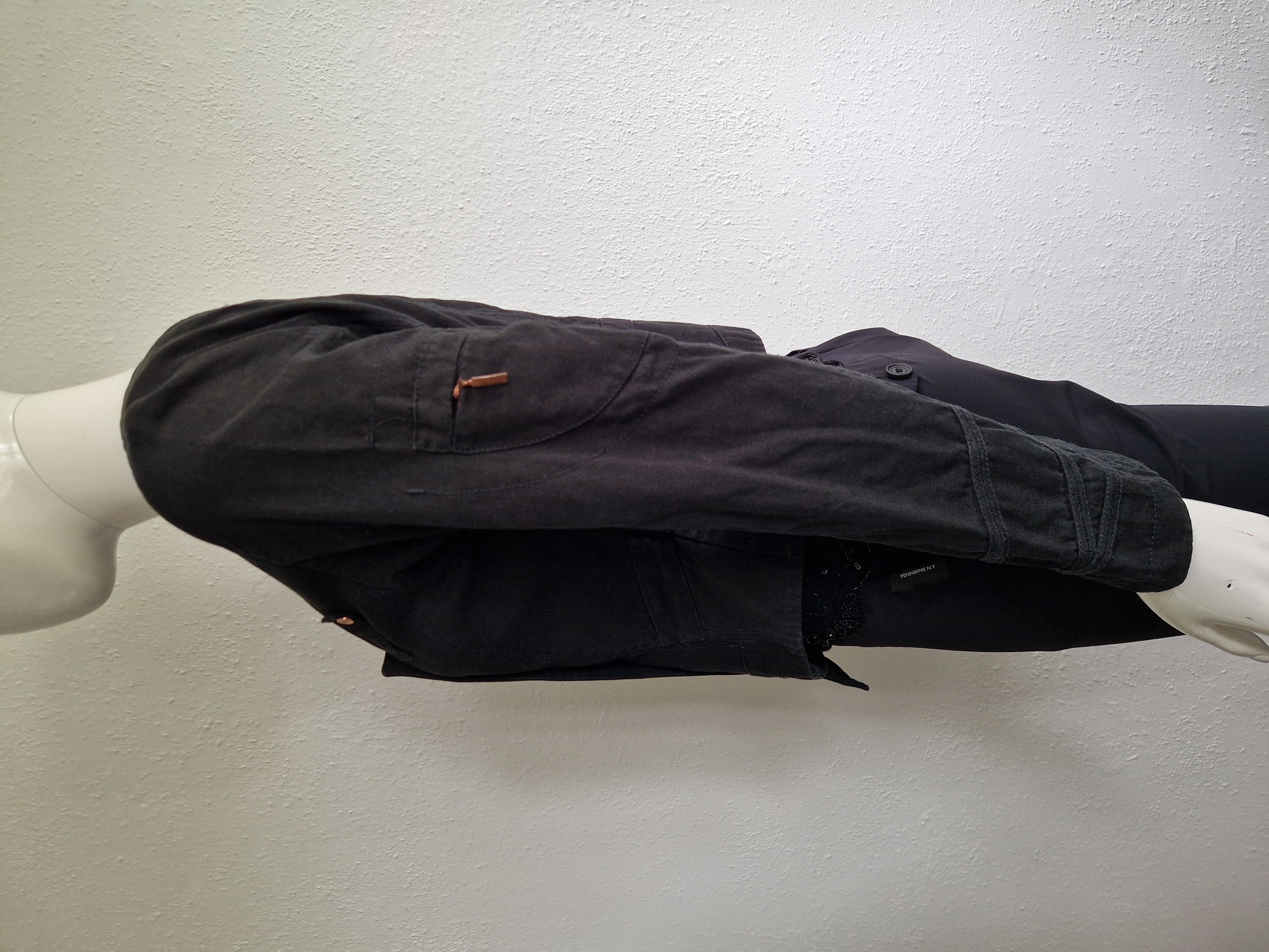 La Belle Histoire denim jasje. Maat 38, Zwart