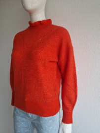 Selected Femme trui met turtleneck. Maat 38. Oranje.
