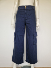 Nenette Milano cargo broek | Maat 36/38 | Donkerblauw |