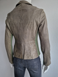 Transmission blazer. Maat 36, Groen/leer.
