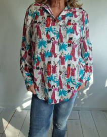 Studio Anneloes Bowie People Crepe blouse. Maat XXL.