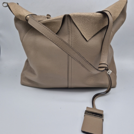 Gianni Chiarini shopper. Taupe/leer.