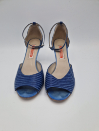 Kop en Staart sandalette pumps. Maat 40, Blauw.