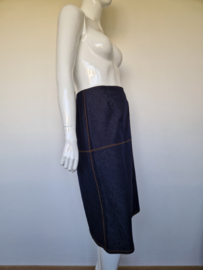 Natan denim designer rok. Maat 44, Donkerblauw.