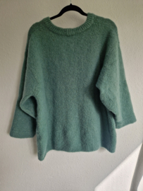 American Vintage vest. Maat L. Groen/mohair.