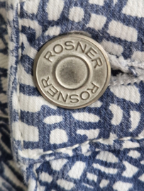 Rosner mid rise skinny fit Antonia. Maat 42, Blauw/wit.