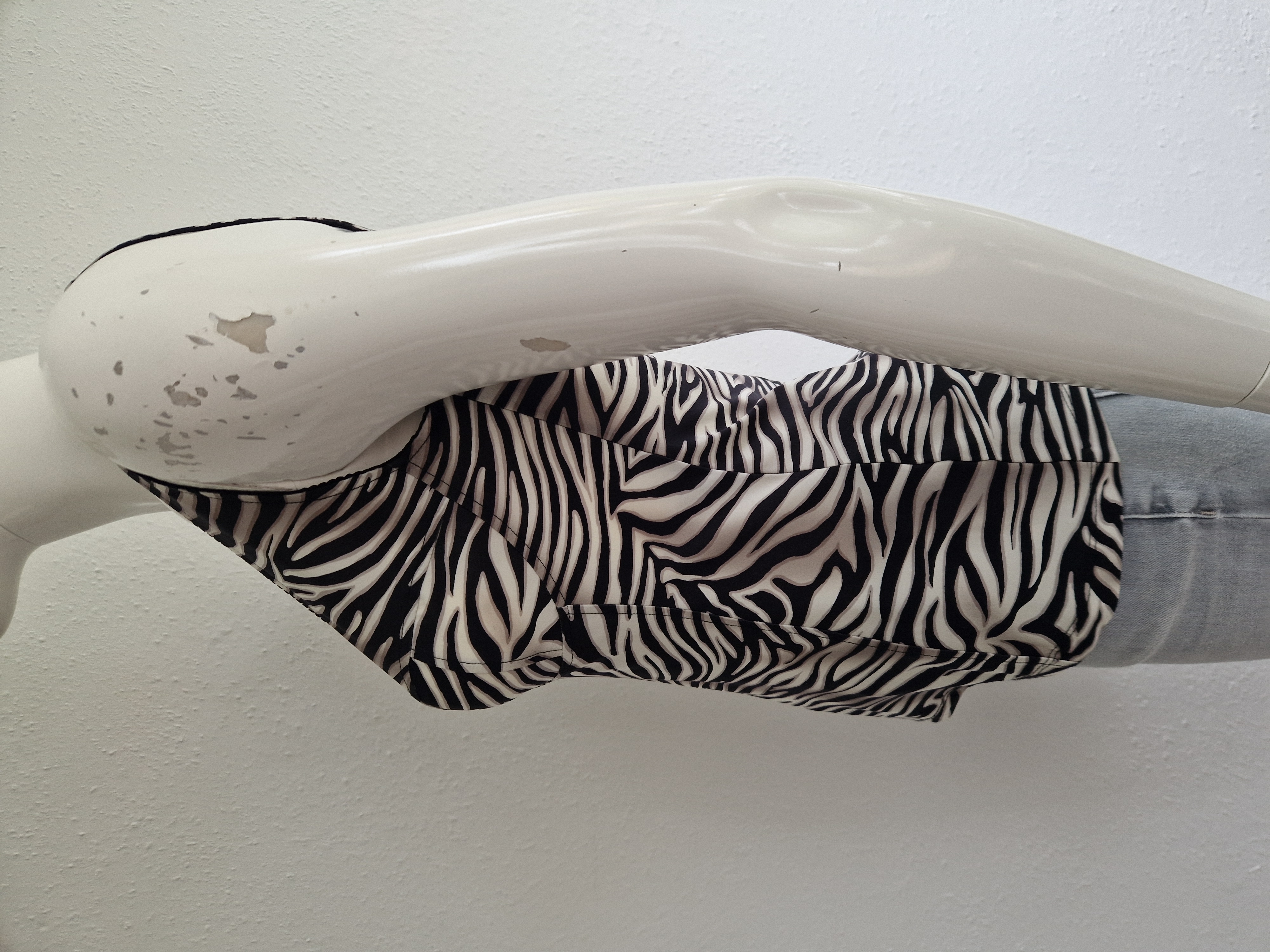 Indies top. Maat 3, Zebraprint/travelstof.
