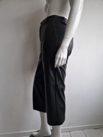 MAC cropped pantalon Chiara. Maat 40, Zwart/vegan leer.