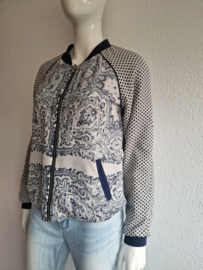 Maison Scotch reversibel bomberjasje. Maat 36. Blauw/crème.