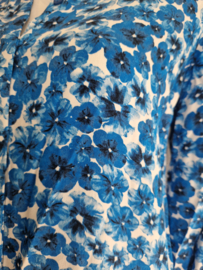 Fabienne Chapot blouse. Maat 38, Wit/blauw/blemenprint.