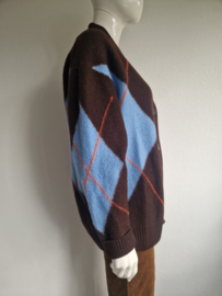 COS vest. Maat M. Bruin/oranje/wol.